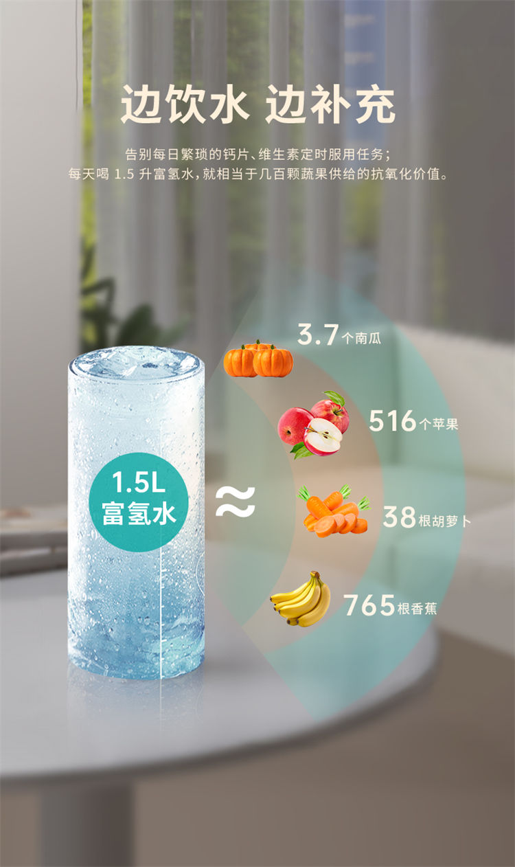 氫愛富氫水杯QA-QAB-B1（白）/A1（黑）產(chǎn)品介紹